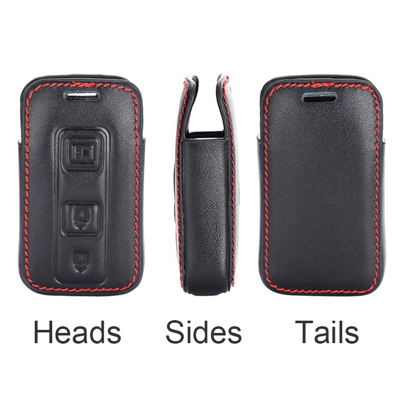 Leather Car Key Cover Smart Remote Fobs Shell Case Auto Accessories For Toyota Prius C 2017 2018 2019 Prius 2006 2007 2008 2009
