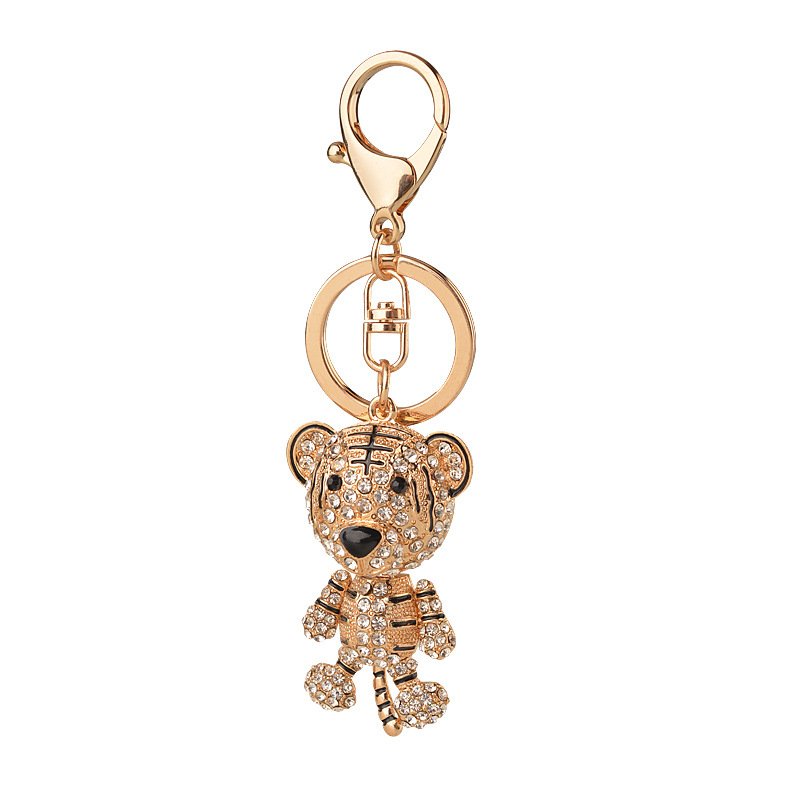 Zinc Alloy key chain fancy Bag Car Pendant Accessories Bling Diamond animal Keychain Tassel keyring Crystal Rhinestone Keychain