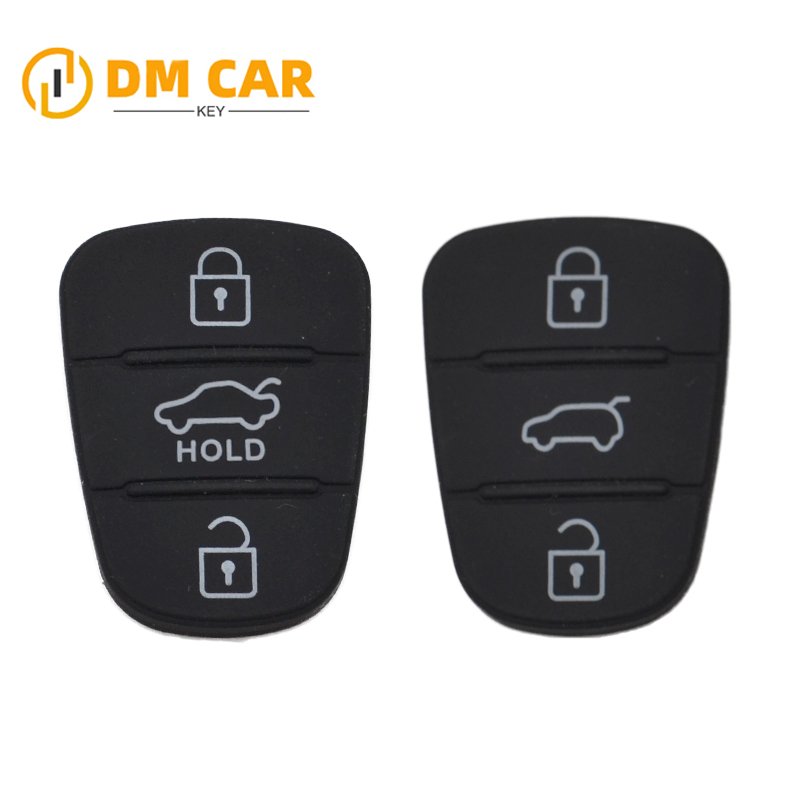 Remote key rubber button pad for Hyundai I10 I20 I30 IX35 Kia Sportage K2 K5 Rio car key case accessories