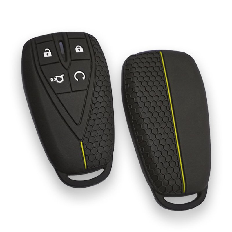 Top fashion the best Silicone Key Case soft skin key cover with grid remote 4 Button Car Key Case for Changan CS75 / 55Plus