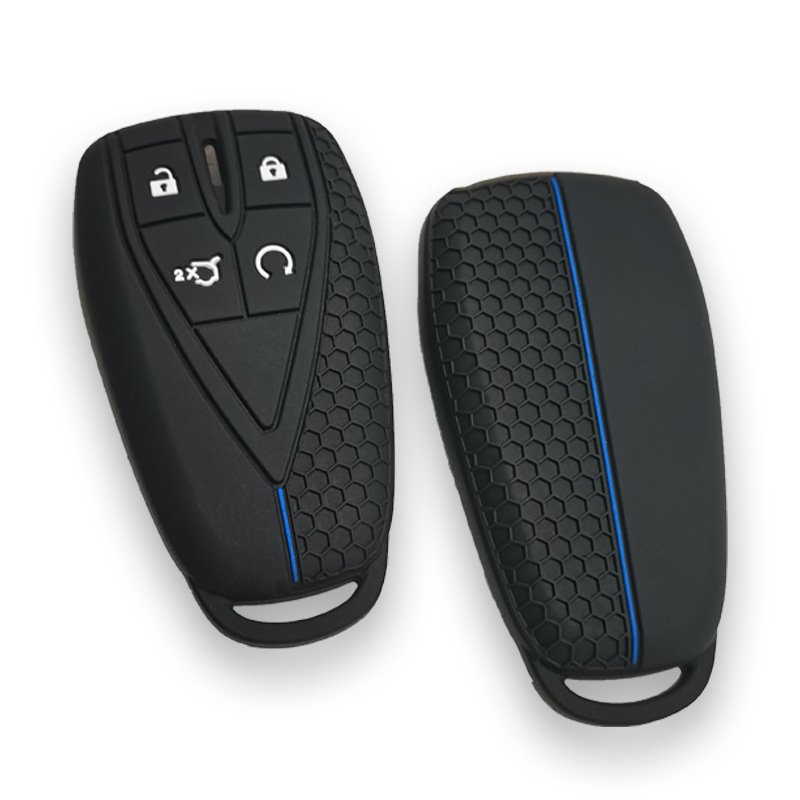 Top fashion the best Silicone Key Case soft skin key cover with grid remote 4 Button Car Key Case for Changan CS75 / 55Plus