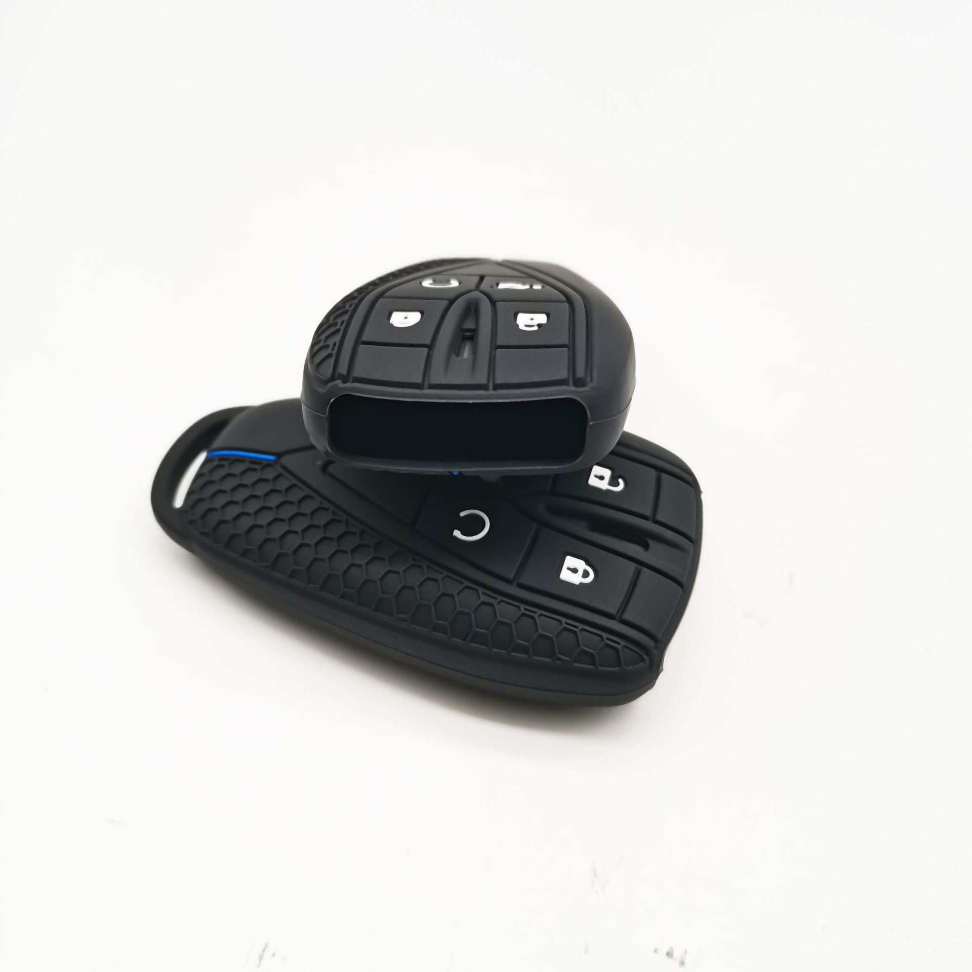 Top fashion the best Silicone Key Case soft skin key cover with grid remote 4 Button Car Key Case for Changan CS75 / 55Plus