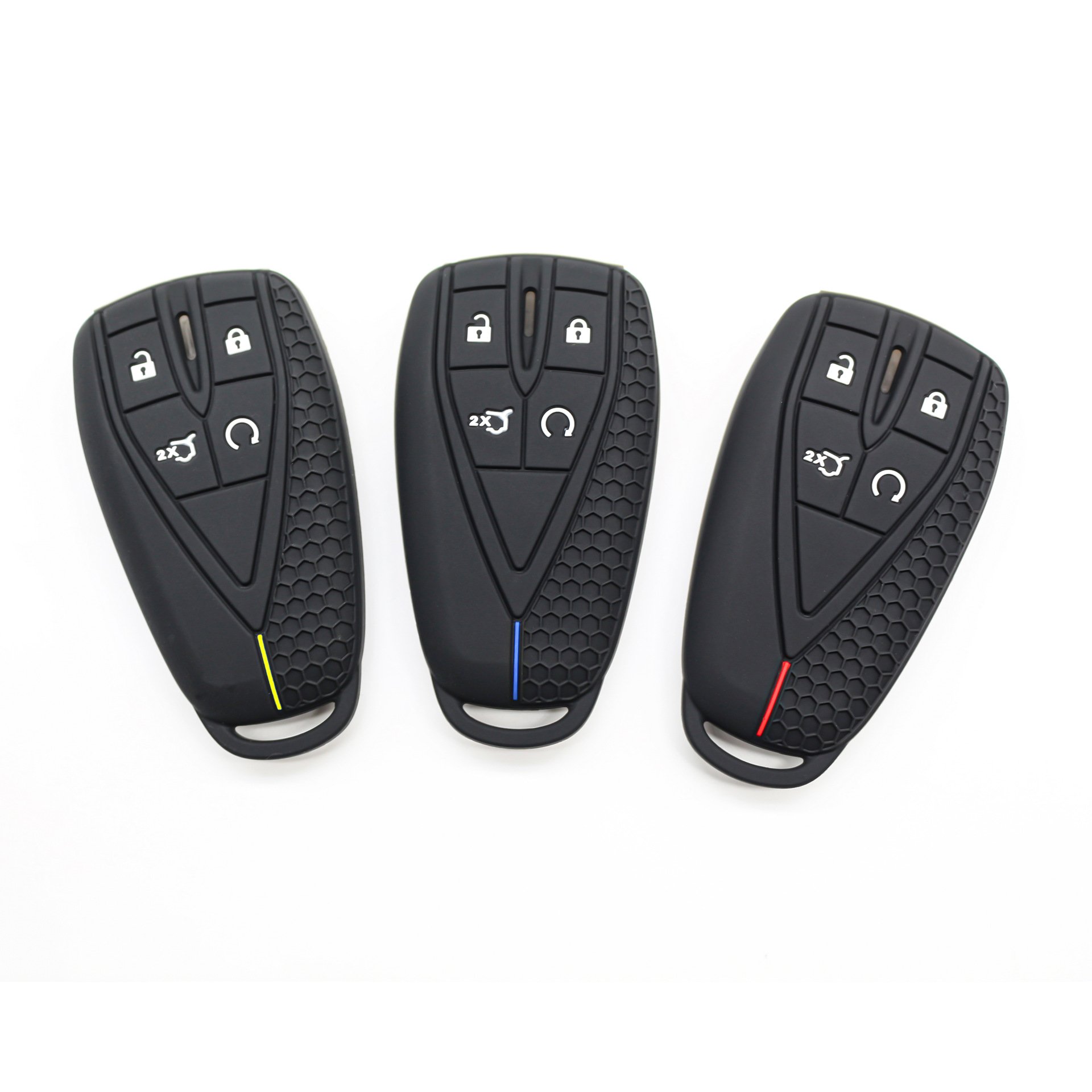 Top fashion the best Silicone Key Case soft skin key cover with grid remote 4 Button Car Key Case for Changan CS75 / 55Plus
