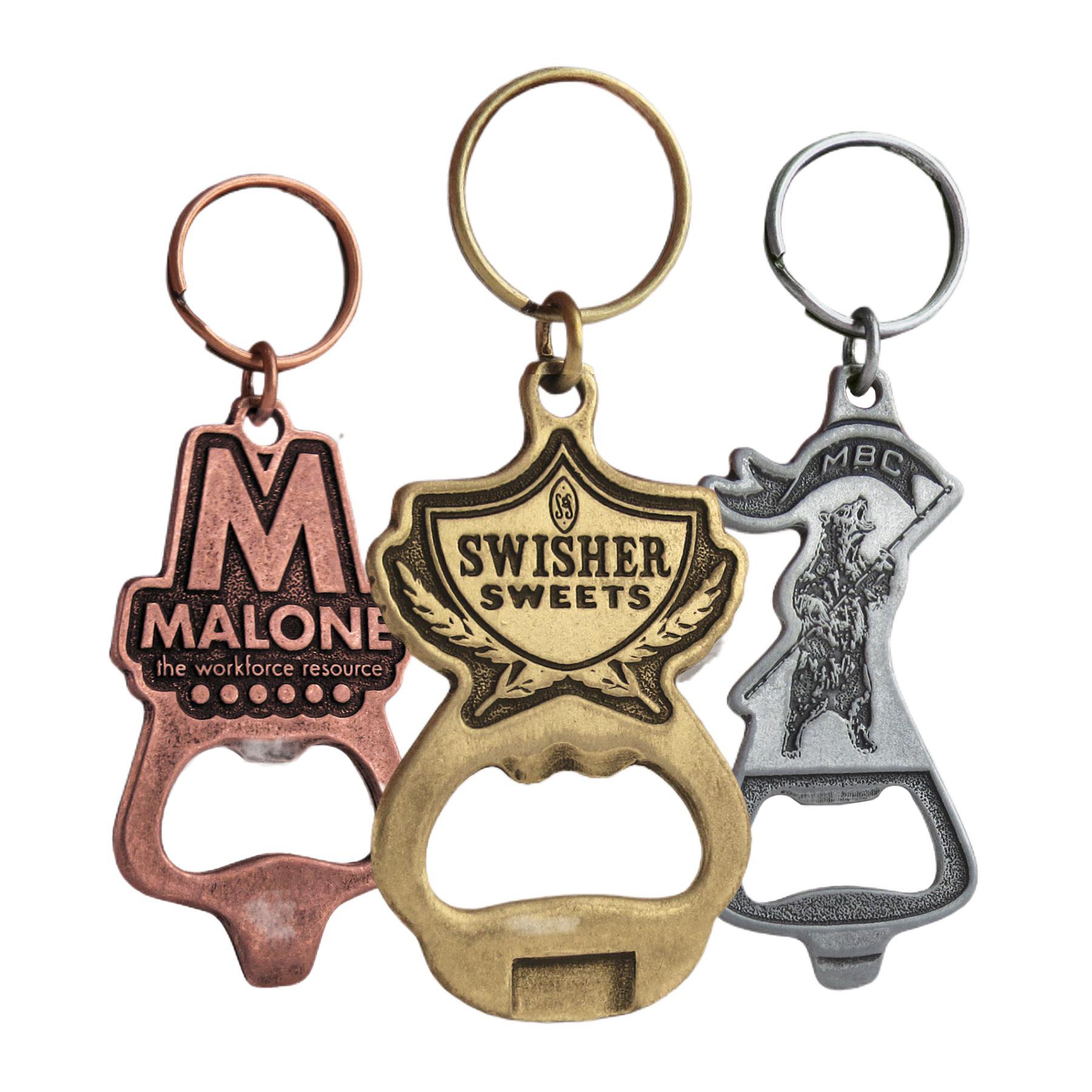 Key Rings Wholesale Engravable Bottle Opener Cute Keychain Decapsuleur Automotive Custom Enamel Metal Keychains