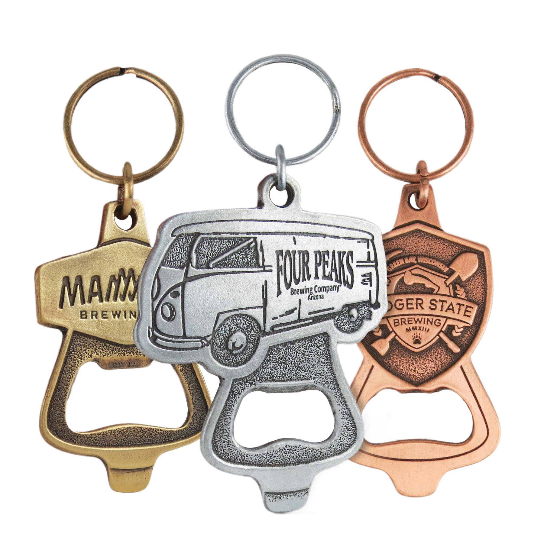 Key Rings Wholesale Engravable Bottle Opener Cute Keychain Decapsuleur Automotive Custom Enamel Metal Keychains