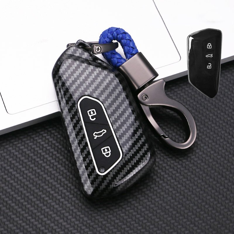 Silicon Carbon Fiber ABS Matte Car Key Cover Case For Volkswagen VW Golf7 mk7 Seat Ibiza Leon FR 2 Altea Aztec For Skoda Octavia