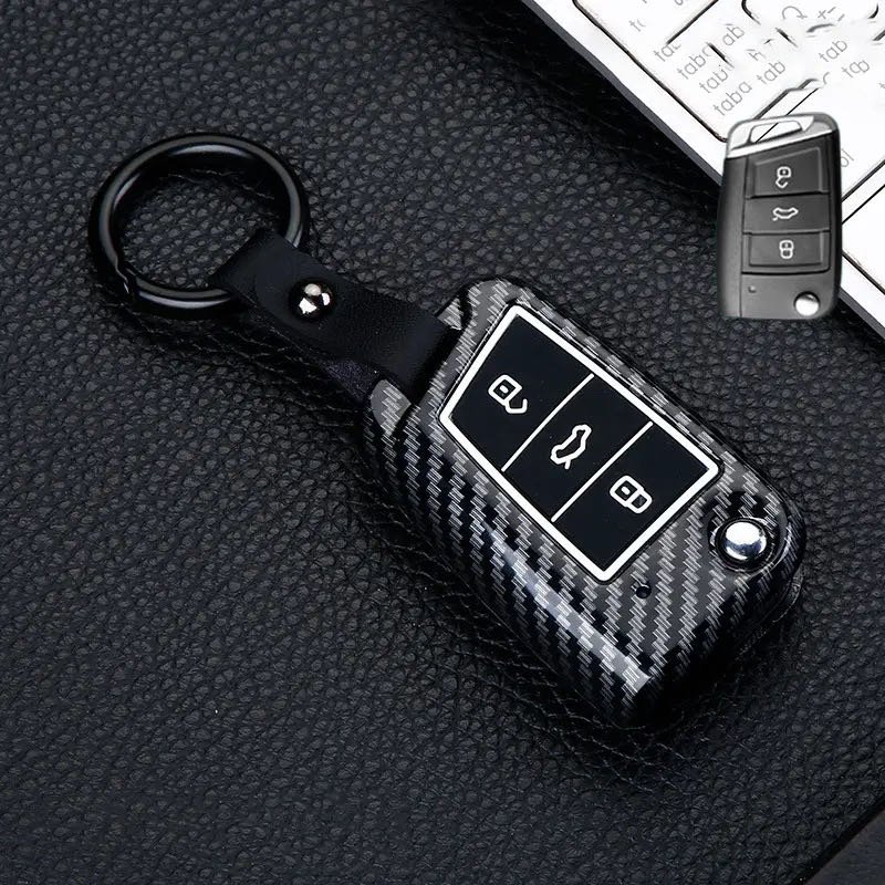 Silicon Carbon Fiber ABS Matte Car Key Cover Case For Volkswagen VW Golf7 mk7 Seat Ibiza Leon FR 2 Altea Aztec For Skoda Octavia