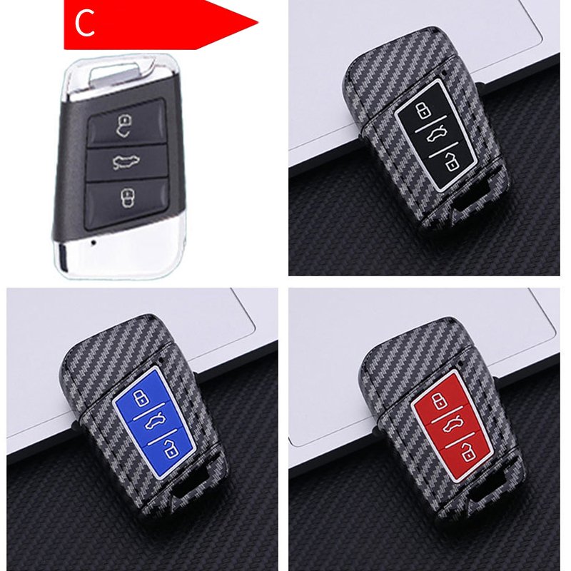 Silicon Carbon Fiber ABS Matte Car Key Cover Case For Volkswagen VW Golf7 mk7 Seat Ibiza Leon FR 2 Altea Aztec For Skoda Octavia