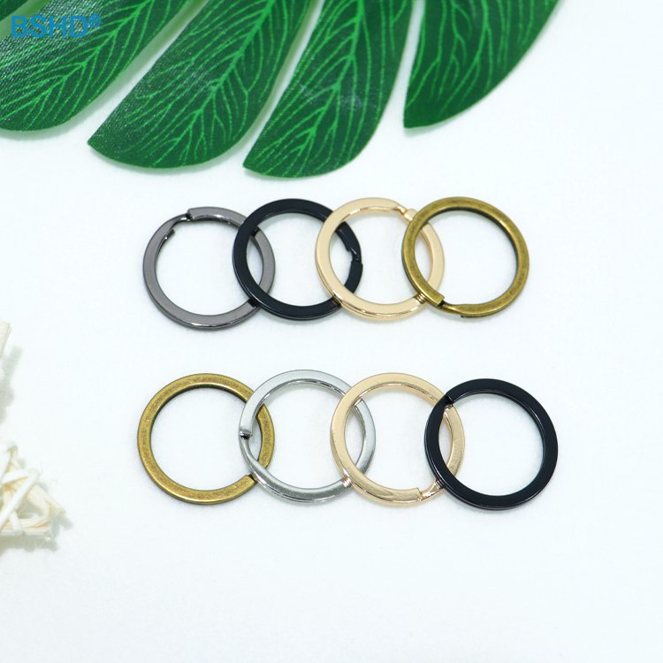 Factory Ready Stock 28mm Key Holder Split Rings Keychain Accessories Metal Flat Key Ring Metal Car Key Ring For Keychain