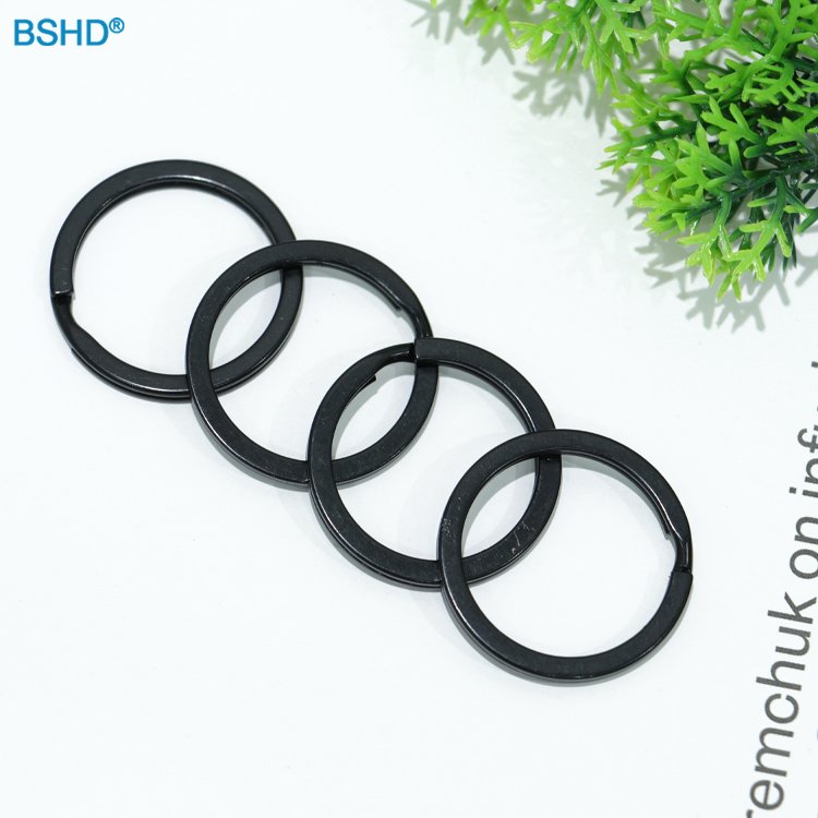 Factory Ready Stock 28mm Key Holder Split Rings Keychain Accessories Metal Flat Key Ring Metal Car Key Ring For Keychain