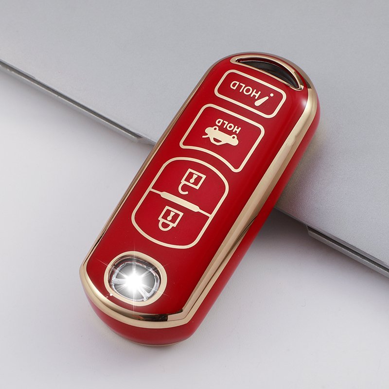 Full Protector Smart Key Fob Cover for Mazda 3 6 8 Miata MX-5 CX-3 CX-5 TPU 4 Buttons Remote Key Shell Soft TPU Accessories Case