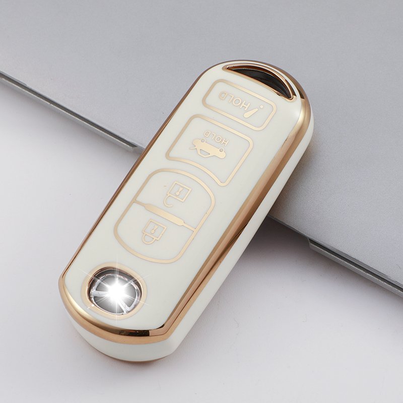 Full Protector Smart Key Fob Cover for Mazda 3 6 8 Miata MX-5 CX-3 CX-5 TPU 4 Buttons Remote Key Shell Soft TPU Accessories Case