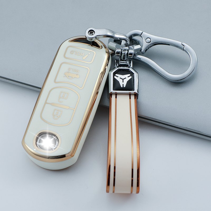 Full Protector Smart Key Fob Cover for Mazda 3 6 8 Miata MX-5 CX-3 CX-5 TPU 4 Buttons Remote Key Shell Soft TPU Accessories Case