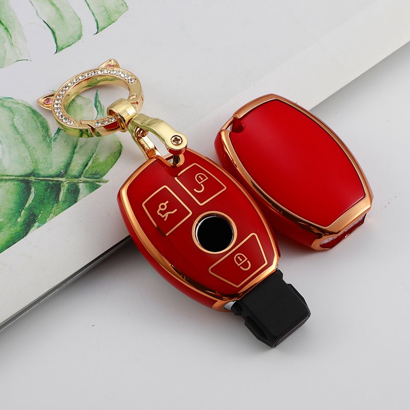 For Mercedes Benz A B R G Class GLK GLA GLC GLR W204 W210 W176 W202 W463 Soft TPU Car Remote Key Case Cover Shell Fob