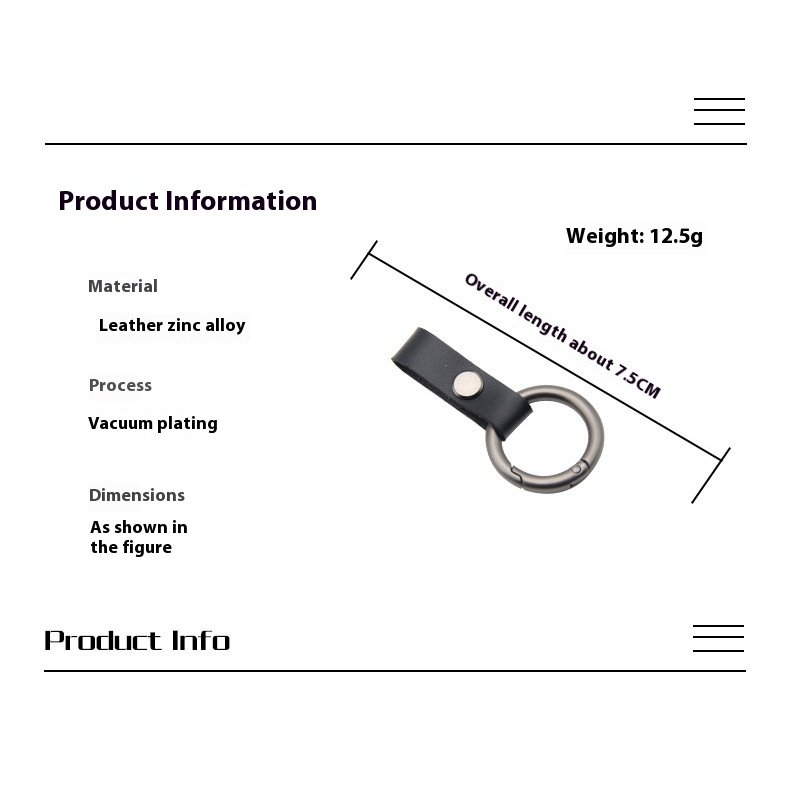 Simple universal key chain new personality car key chain metal spring ring simple DIY pendant decoration
