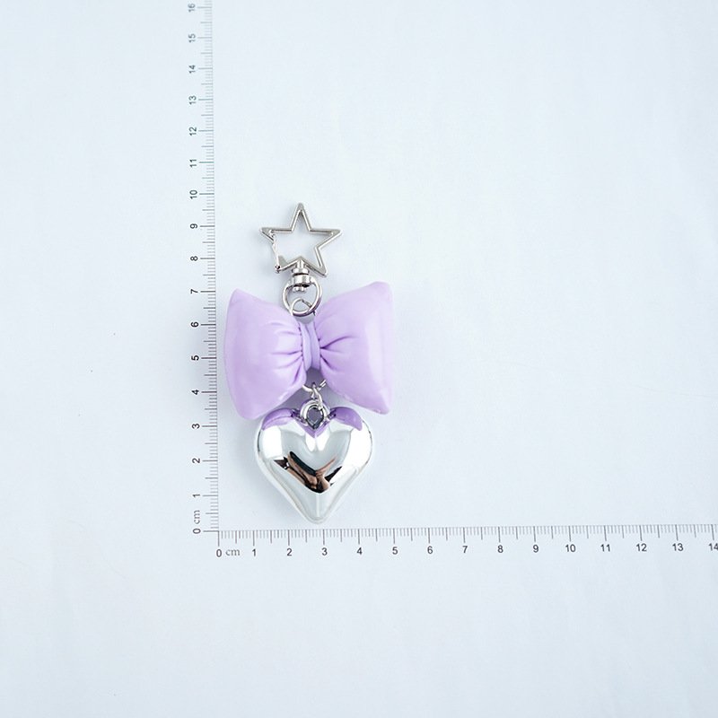 Wholesale Ballet Bowknot Keychains Fashion Satin Love Charm DIY Handmade Bowknot Keychains Backpack Phone Camera Accessory