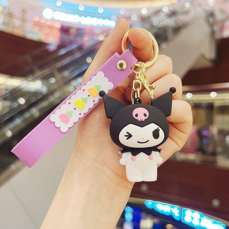2024 New Sanrioed Keychain Pendant Kulomi Keychain Doll Car Pendant Manufacturers Wholesale Small Gifts