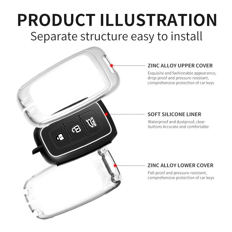 Fashion Sportage Metallic Car Key Cover Car Metal Key Cover Zinc Alloy Car Zinc Alloy Key Case
