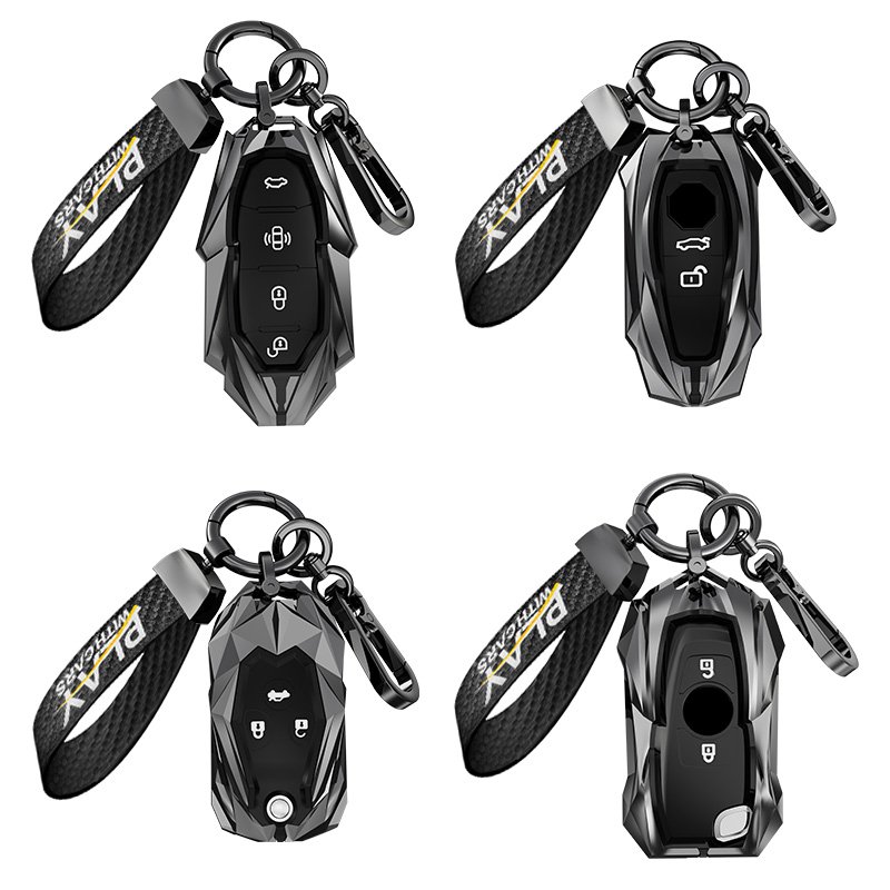 Zinc Alloy Car Key Cover Case For Ford Focus 3 4 ST Mondeo 5 MK5 Mustang F-150 Explorer Edge Fiesta Kuga MK3 Holder Accessories