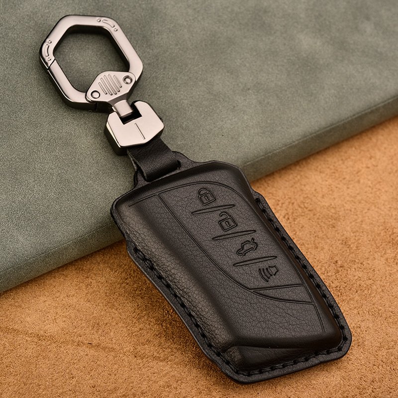 Genuine Leather Remote Key Case Cover 4 Buttons For Lexus ES UX NX LC500 UX200 ES350 UX200 LS500 LS500H LC500h ES300h