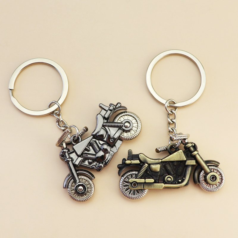 Shiny New Mountain Motorcycle Keychain 3D Cool Motorbike Helmet Keyring Car Key Pendant Bag Charm Accessories Key Chain For Man