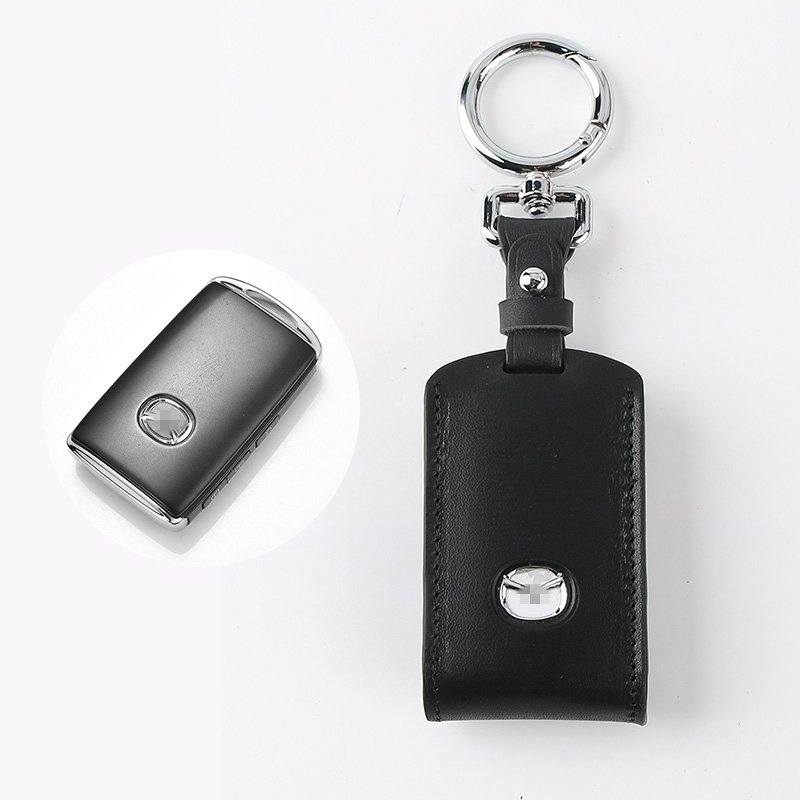 New Leather Car Key Case For Mazda 3 Axela Accessories Keychain Keybag