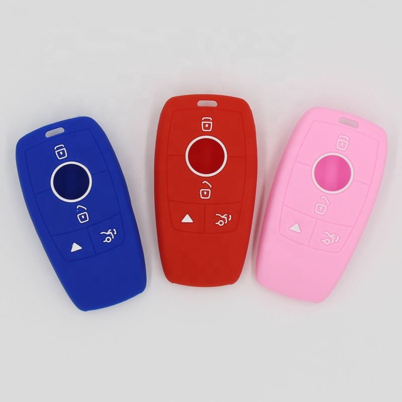 For Mercedes Benz Waterproof Silicone Rubber Car Key Cover Protective Skin Remote Control Key Case Hot Car Key Accessories