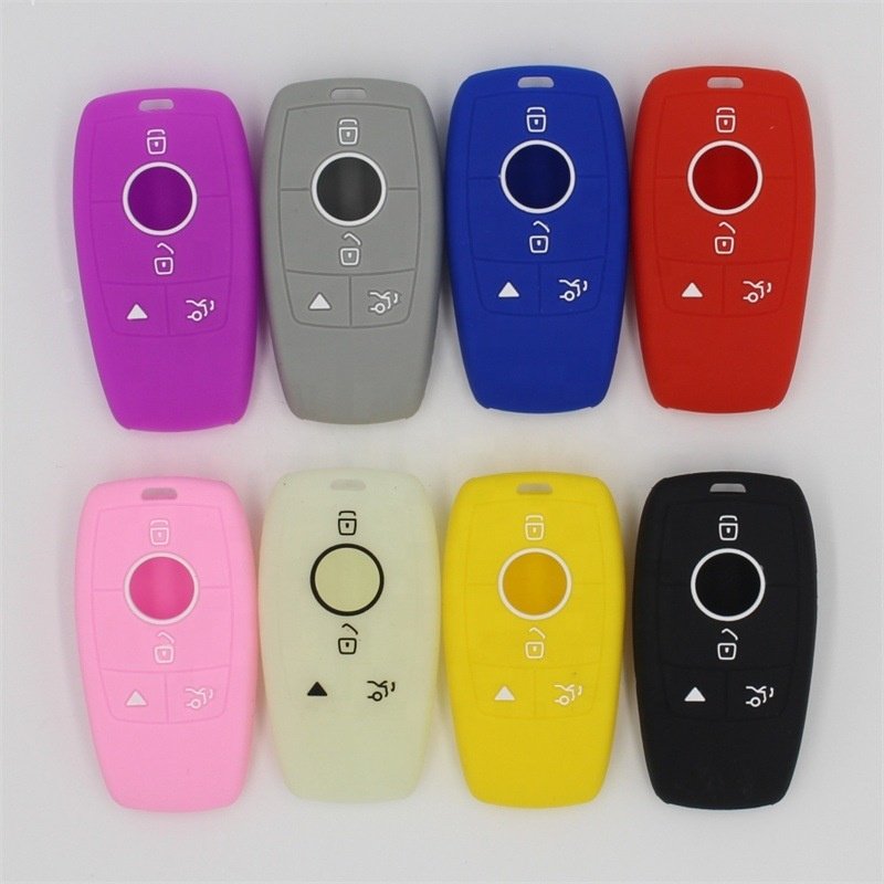 For Mercedes Benz Waterproof Silicone Rubber Car Key Cover Protective Skin Remote Control Key Case Hot Car Key Accessories
