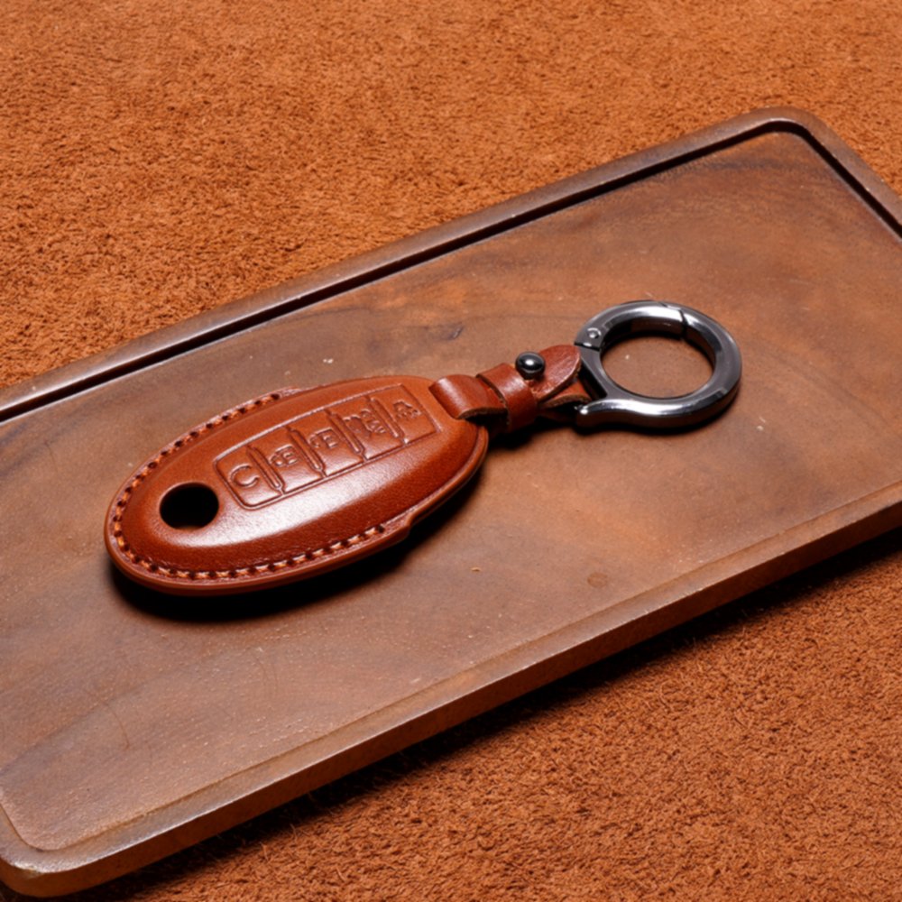 SweetPig OEM Cow Leather Material car fob Key cover For Nissan 3 buttons car key case accessories pouch wallet