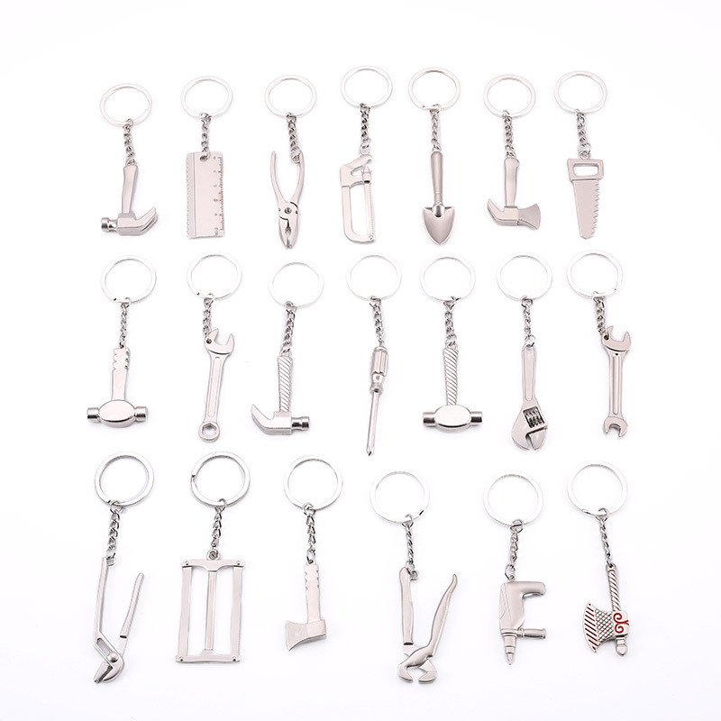 Hot Cool Keychains Car Bag KeyRing Combination Tool Portable Mini Utility Pocket Clasp Ruler Hammer Wrench KeyRing