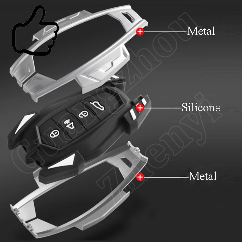 Car Accessories Metal Key Case Shell Protector Cover For Chery Jetour X70 Plus 2020-2024