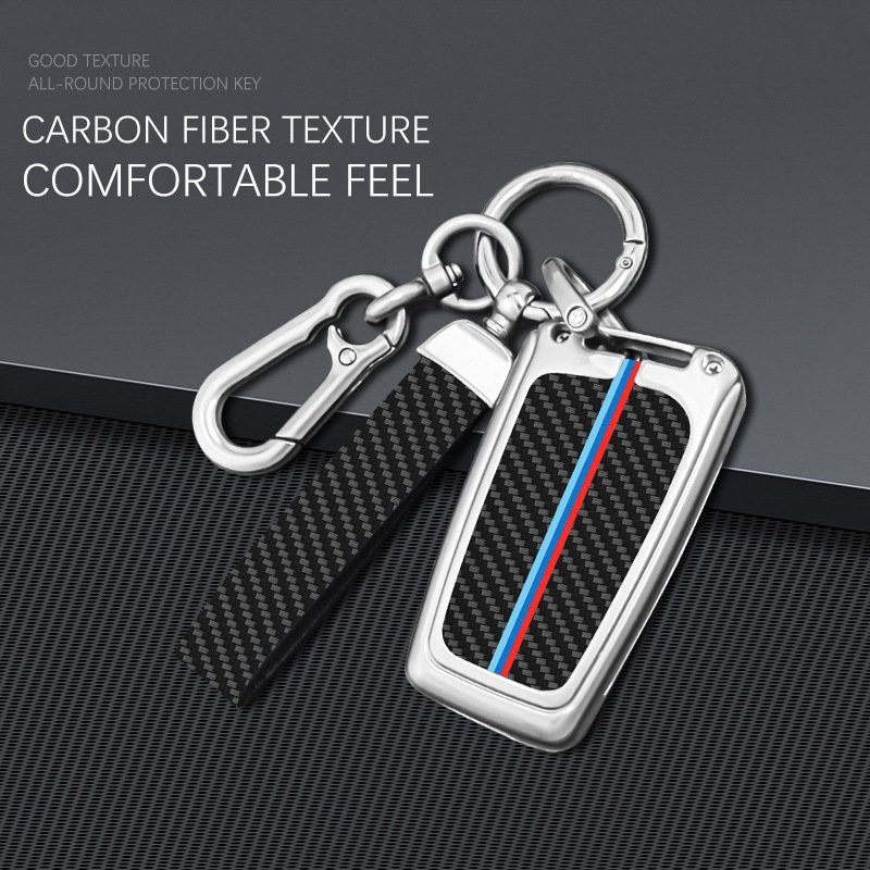 Zinc alloy 3 Button Carbon Fiber Car Key Case Metal Remote Key Fob Cover Fit For Toyota Prius Camry Corolla C-HR CHR RAV4 Prado