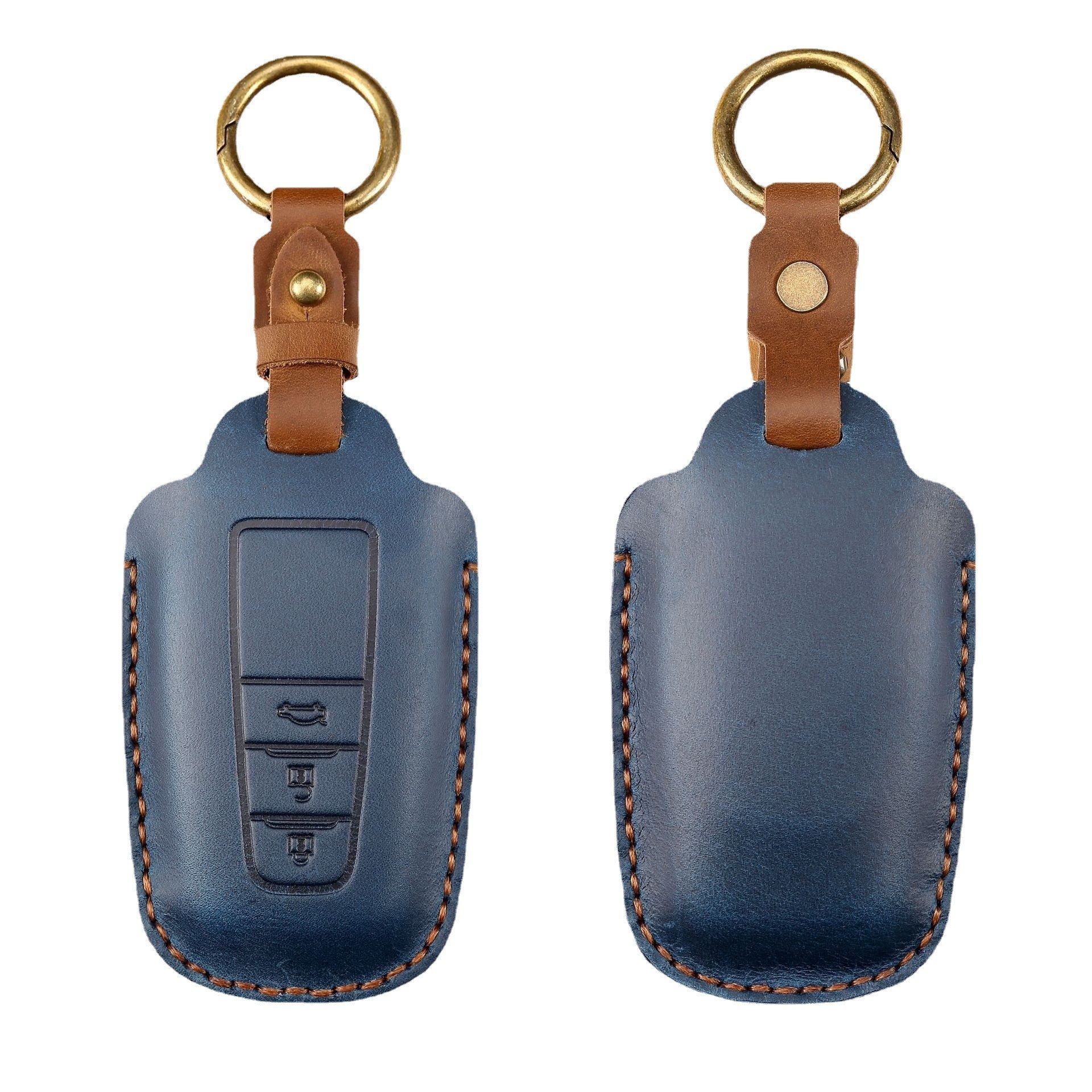 Leather Handmade New Version Key Case Cover Keychain for Toyota Sienna Alphard Highlander Camry