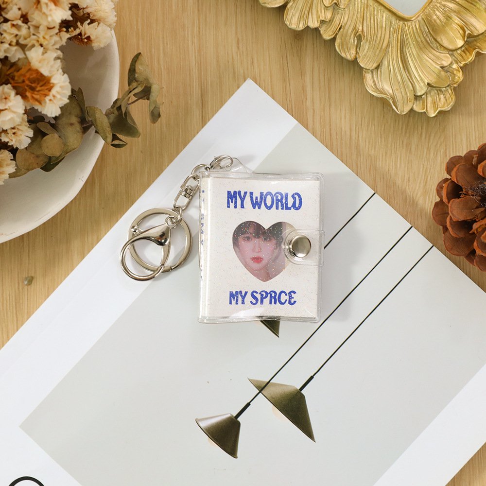 Little Daisy New Mini Album Pocket Insert Album ID Photo Organizer Album Medium 3.5cm*5cm Keychain
