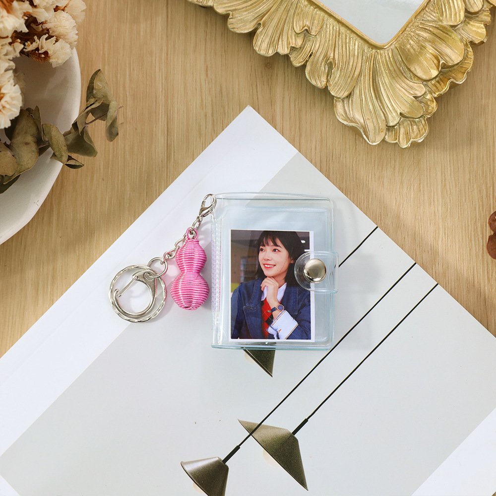 Little Daisy New Mini Album Pocket Insert Album ID Photo Organizer Album Medium 3.5cm*5cm Keychain