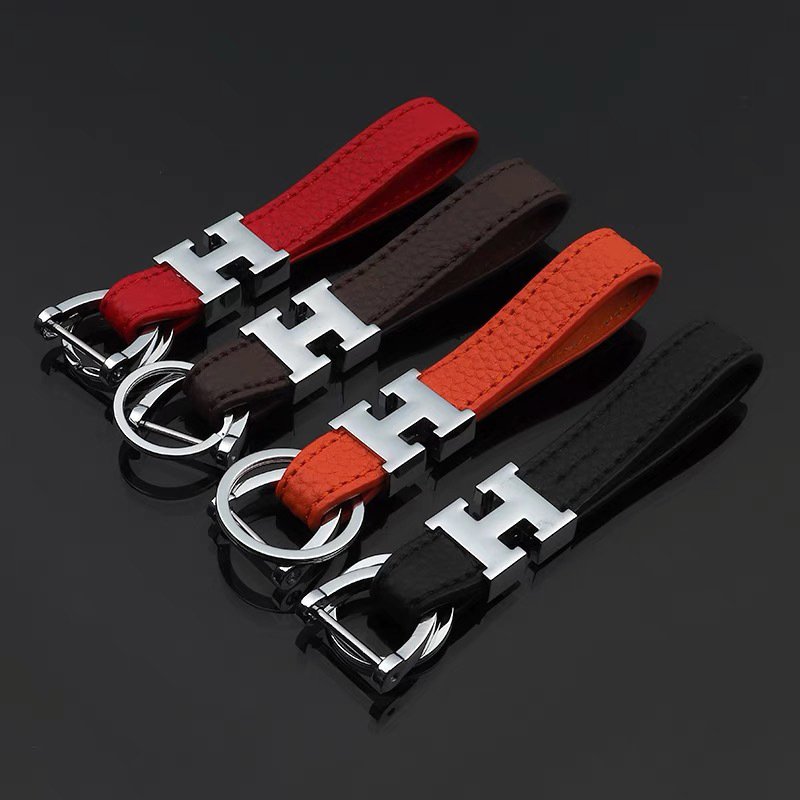 Universal Heavy Duty Woven Handmade Leather Key Chain, Car Fob Key Keychains with 360 Degree Rotatable Snap Swivel and Anti-Lost