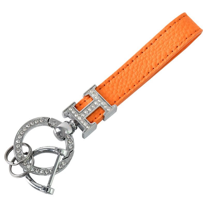 Universal Heavy Duty Woven Handmade Leather Key Chain, Car Fob Key Keychains with 360 Degree Rotatable Snap Swivel and Anti-Lost