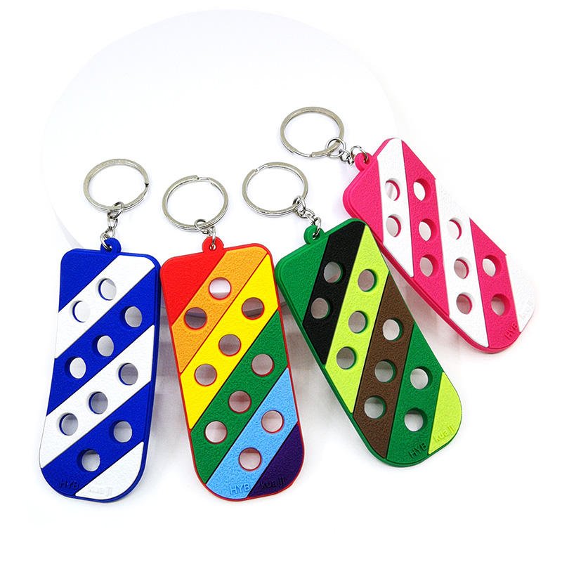new PVC Fluorescent keychain shoe charms can be mounted on the key rings fit car keys accessories bag trinket wholesale custom