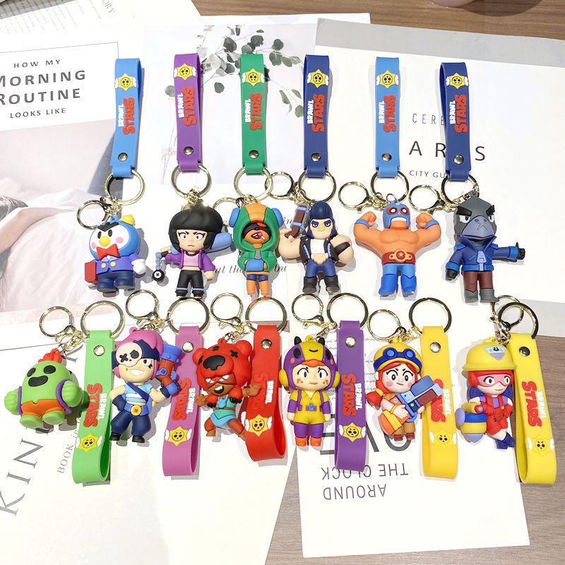 Creative Cartoon Mobile Game 3D Doll Keychain Pendant Bag Car Keychain Accessories Wholesale