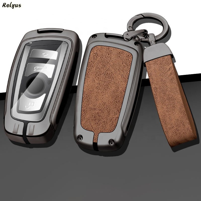 Custom Car Logo Metal Leather Car Key Case Cover For Bmw F20 F30 G20 F31 F34 F10 G30 F11 X3 F25 X4 I3 M3 M4 1 3 5 Accessories