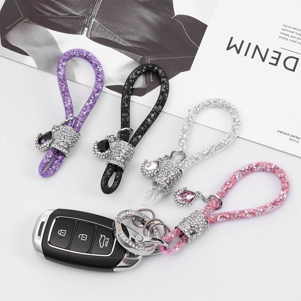 7 Colors Bling Car Keychain Diamond Crystal Keychain Crystal Fashion Pendant Auto Accessories Wholesale carro voiture