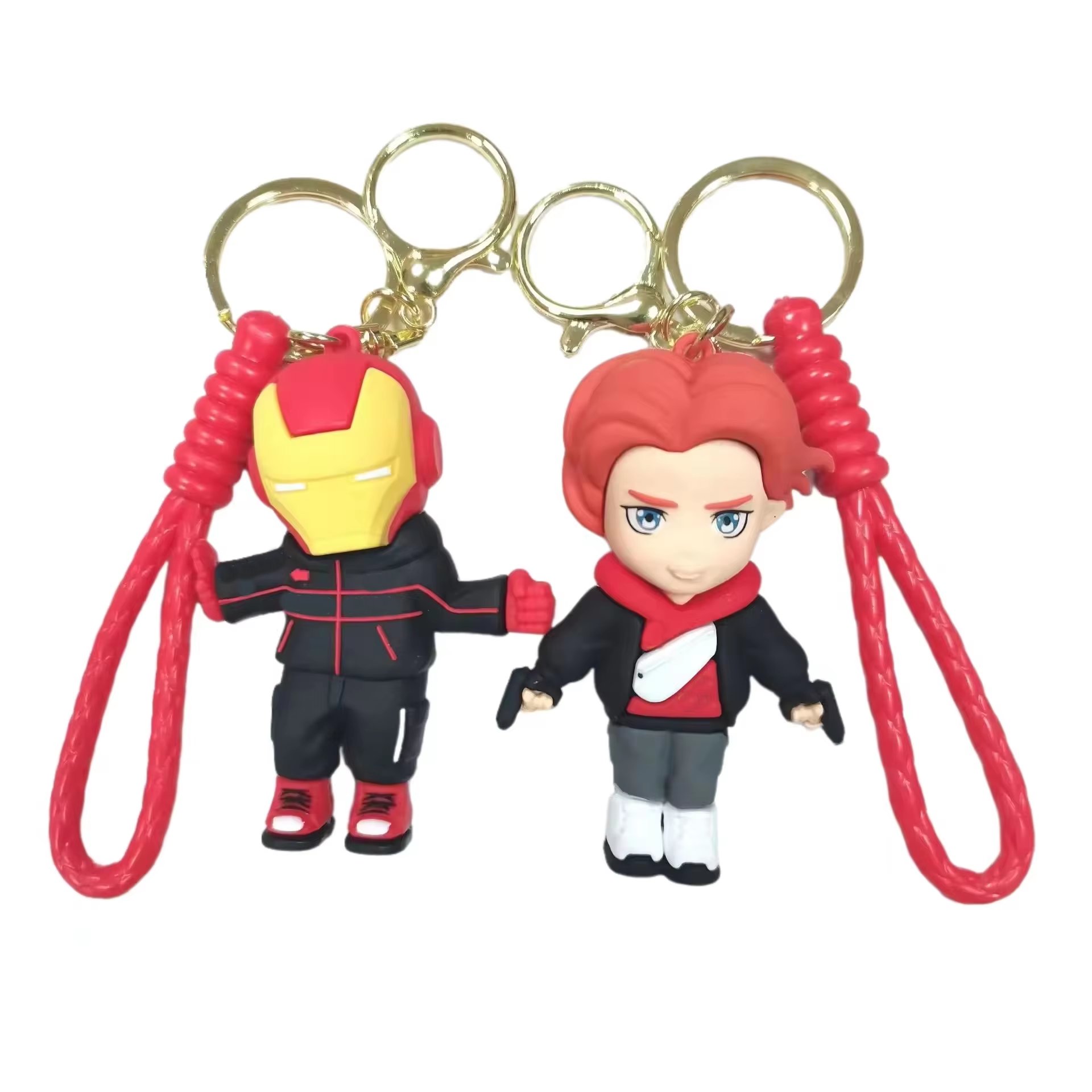 2024 new manufacturer 3d Low Price Promotion Items Soft PVC keychain ring gift toy keyring keychain Figure Silicone Keychains