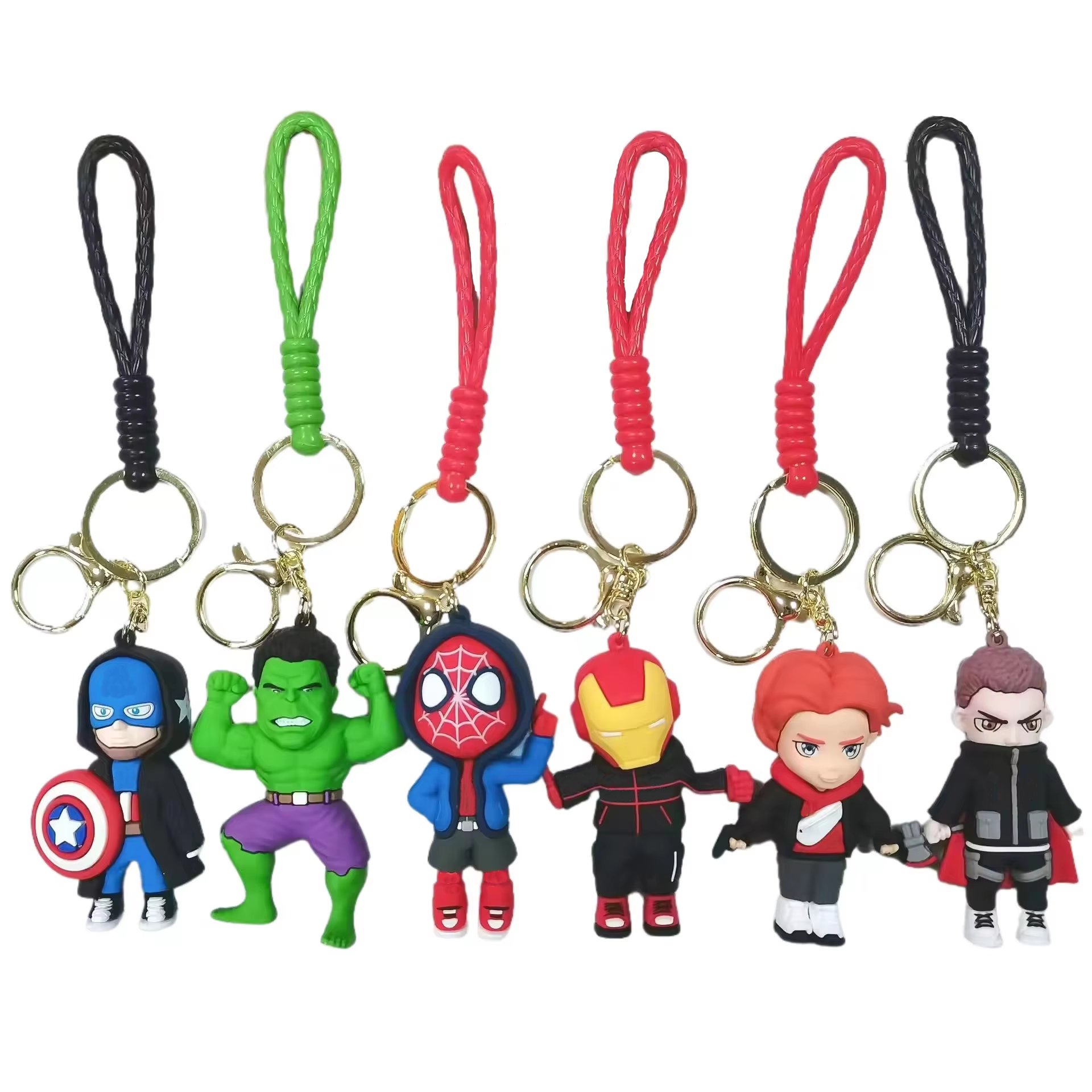 2024 new manufacturer 3d Low Price Promotion Items Soft PVC keychain ring gift toy keyring keychain Figure Silicone Keychains