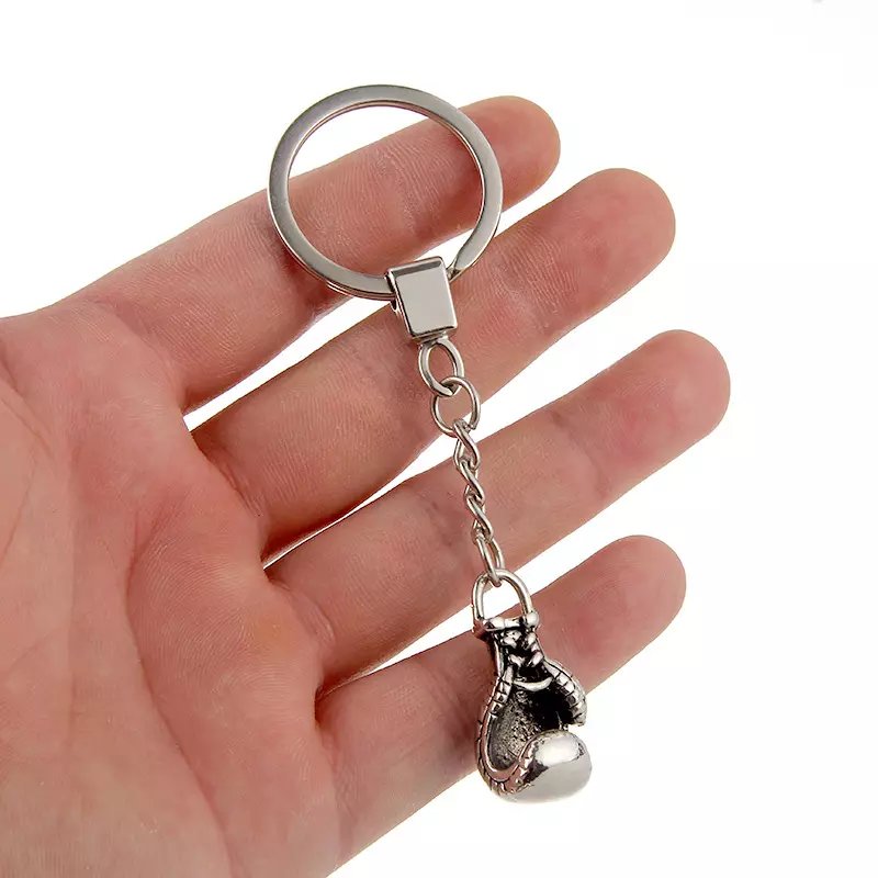 Custom Mini Boxing Gloves Keychain New Design Silicone Rubber and Soft PVC for Promotion Gifts Leather and Metal Material