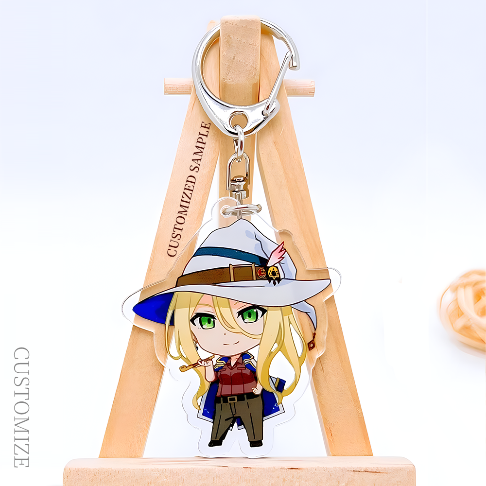 China Manufacturer OEM ODM Key Chain Pendant Transparent Clear Charms Custom Acrylic Keychain Plastic Keyring Accessories