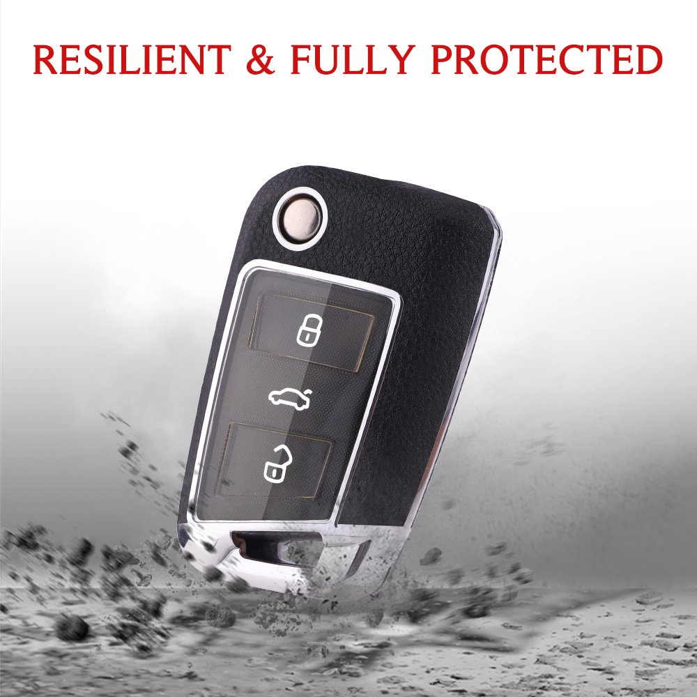 For Volkswagen Key Fob Cover 3 button key shell fit for Volkswagen golf7/Lamando/Superb/teramont/Tiguan L/Touran/LAVIDA PLUS