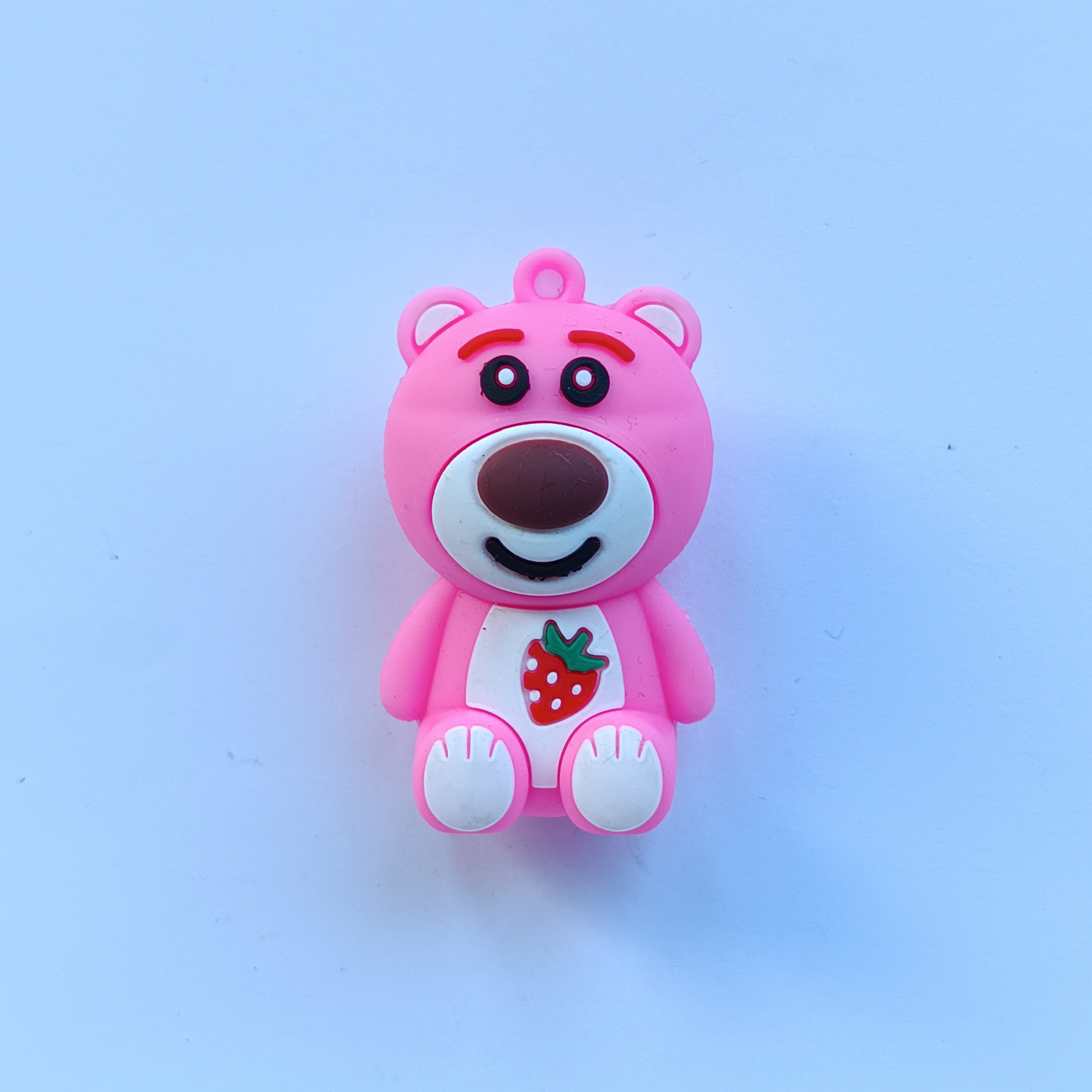 Factory Customization wholesale PVC New cute cartoon Strawberry Small Bear keychain doll key ring accessories Car Pendant