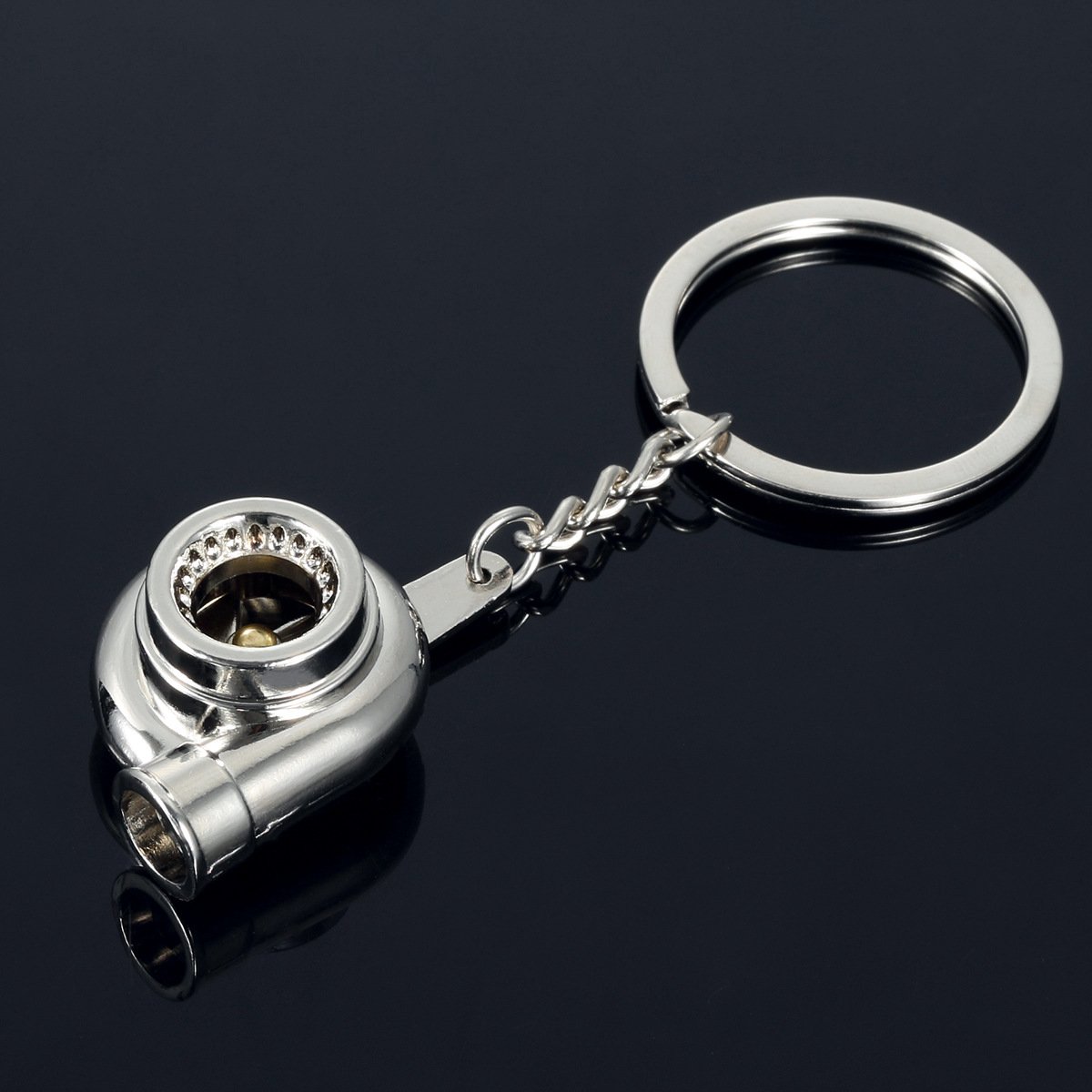 Personalized Custom Logo Automotive Car Parts Keychain Piston Disc Brake Rotor Turbo Metal Car Keychains for Promotion Gift