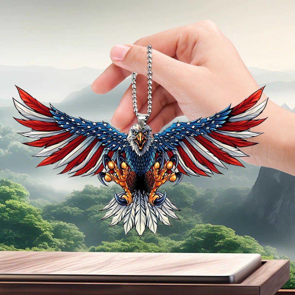 Eagle Special-Shaped Key Chain Decorative Pendant Car Interior Rearview Mirror Accessory