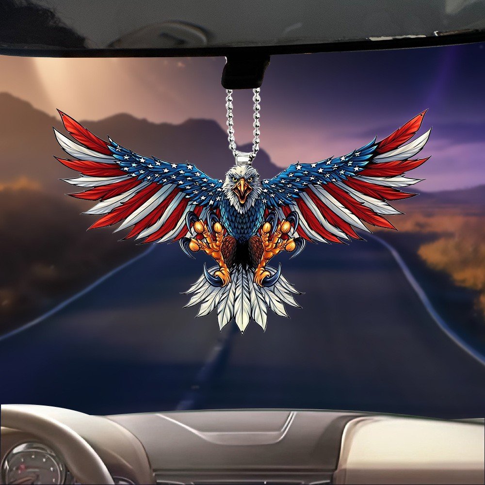 Eagle Special-Shaped Key Chain Decorative Pendant Car Interior Rearview Mirror Accessory